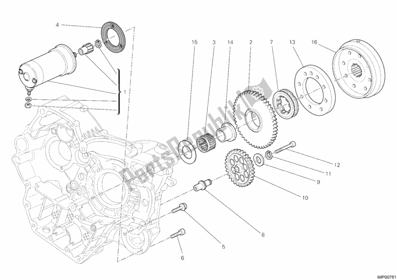 Todas as partes de Motor De Arranque do Ducati Monster 696 ABS 2011